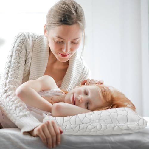SUPA MODERN Cooling Bed Pillows for Sleeping 1 Pack Shredded Memory Foam Pillows Adjustable Cool Pillow for Side Back Stomach Sleepers Luxury Gel Pillows Toddler Pillow with Washable Removable Cover - Image 4