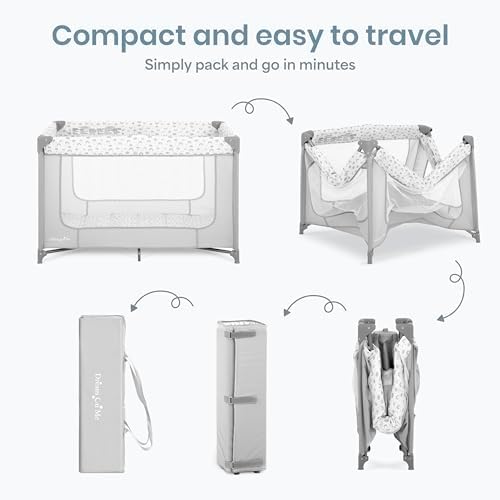 Dream On Me Zodiak Portable Playard, Compact for Travel, Carry Bag, C Grey - Image 4