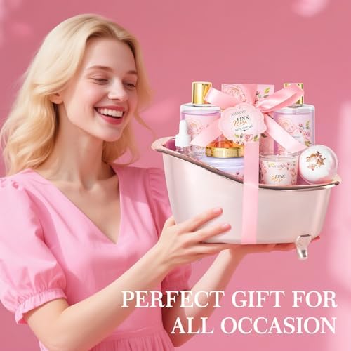 Bath and Body Gifts for Women 8pcs Relaxing Rose Spa Gift Set for Women - Image 2