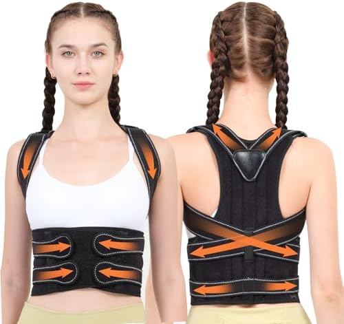 Back Brace Posture Corrector Women Pain Relief, Black, Large by BAREKE