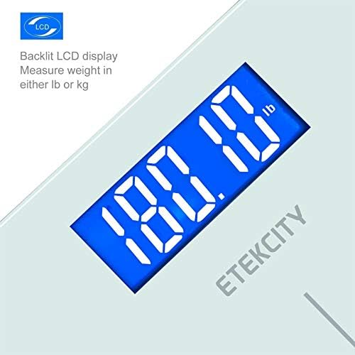 Etekcity Digital Electric Bathroom Scale for Body Weight, 400 lbs, White - Image 2