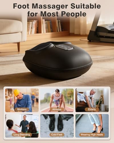 cotsoco Foot Massager Machine with Heat Shiatsu Foot Massager for Plantar Fasciitis Birthday Gifts for Women Men Mom Dad Deep Kneading Electric Massager Improve Blood Circulation Relax Size up to 13" - Image 6