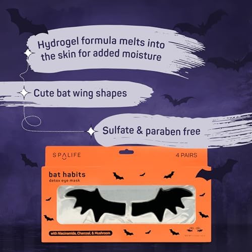 SpaLife Beauty Halloween Hydrogel Under Eye Patches | Halloween Gifts for Women | Eye Patches for Dark Circles | Boo Basket Stuffers for Women & Teens | Undereye Patches for Puffy Eyes | 8 Pairs - Image 5