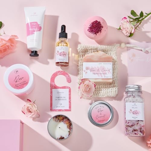 Mother's Day Gift for Mom Spa Gifts Bath Baskets Relaxing Spa Self Care Gift for Women Her Sister Wife Bridal Shower Gifts Box Home Bath Care Package Thank You Birthday for Women Friendship Ideas - Image 3