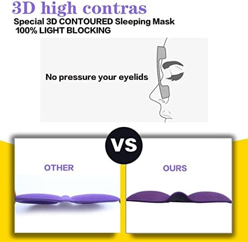 3D Eye mask for Sleeping,Machine Washable, Sleep Mask for Women, Blinder Blindfold Airplane (Black+Black) - Image 7