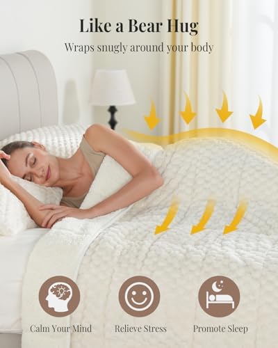 Topblan Weighted Blanket for Adults, 12lbs 48 x 72 Twin Size for Bed - Image 4