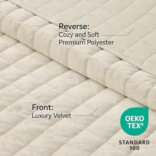 BEDELITE Velvet Quilt Set King Size, Luxury Velvet Comforter Bedding - Image 2