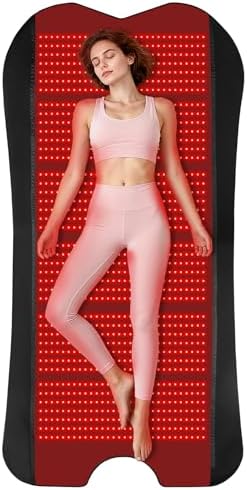 Red Light Therapy for Body, Eligible Red Light Therapy Pad, Dual Chip Grade (660nm & 850nm) Light Therapy Mat with Timer Remote Control, 76.8''x39.4'' by fyovuv
