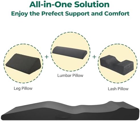 ENITYA 71"×27.5" Ergonomic Curvy Lash Bed Topper with Removable Cover - Image 4
