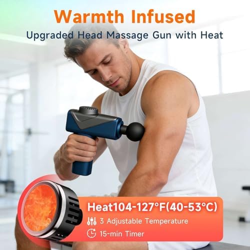 Massage Gun with Heat, Powerful Warming Massage, Home & Travel, - Image 2