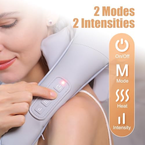 MASGRE Shiatsu Neck and Shoulder Massager, Cordless Back Massager with Heat - Image 5