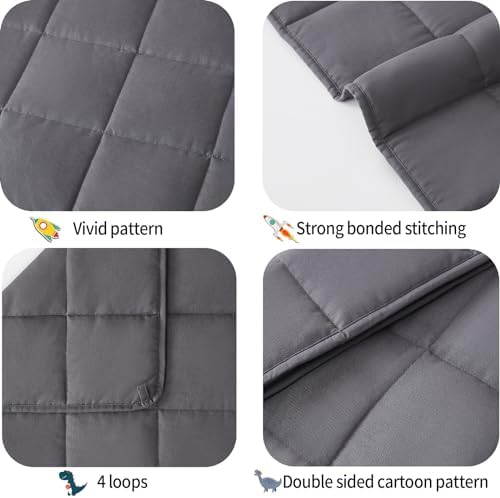 Weighted Blanket - 2 lbs Grey Heavy Blanket, 20"x30", Small Size Breathable Lap Blanket - Image 3