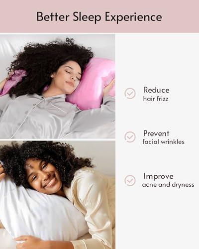Yanideer Travel Elastic Band Satin Pillowcase for Hair & Skin, Cooling Satin Pillow Cover for Hotel - Image 2