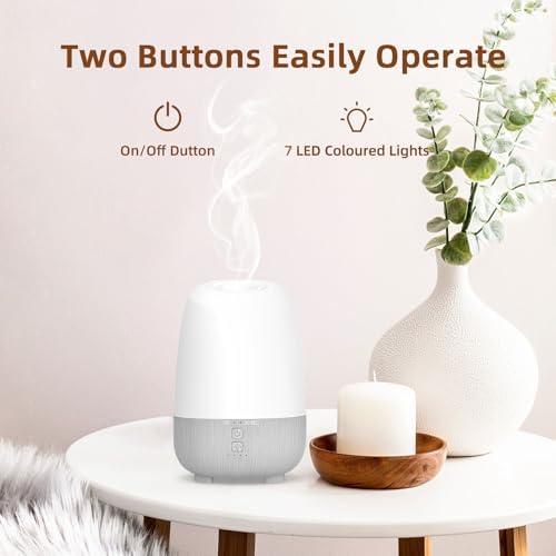 SEEDSEEL 150ML Rechargeable Battery Operated Essential Oil Diffuser, Portable Cordless Aromatherapy Diffuser,7-Hour Runtime with 7 LED Color Changing Lights for Home, Office, Bathroom, Travel - Image 6