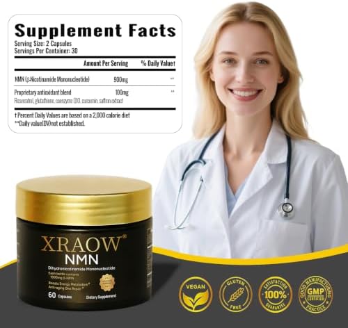 NMN Supplement 1000mg, Resveratrol, CoQ10, Glutathione, Curcumin & Saffron - Image 6