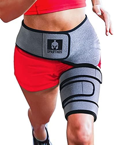 Sparthos Thigh Compression Sleeves [Midnight Black - XL] x Sparthos Hip Brace [Left Leg] - Image 7