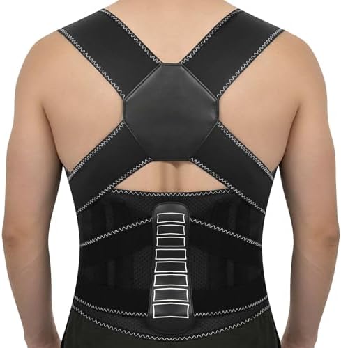 Posture Corrector for Women and Men Back Brace Lower Comfortable Back Support Straightener Pain Relief Slouching Kyphosis Lnvisible Under Upper Hunchbac Hump Scoliosis Adjustable Uprigh Black Small by QualityFreedomEmpowerment