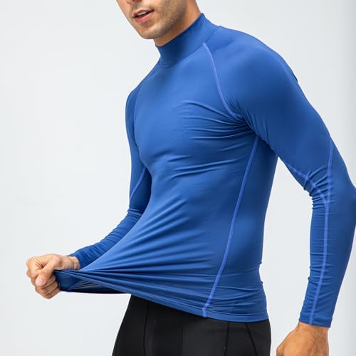 SPVISE Men's Compression Shirts Long Sleeve Mock Turtleneck Workout Tops - Image 5