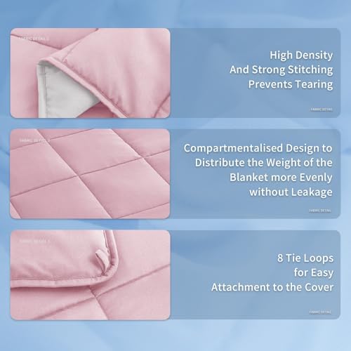 Topcee Weighted Blanket for Adults (15 lbs, 60" x 80") Queen Size Soft Cooling Heavy Blanket Sleeping, Apply to 130-160 lbs Body, Thick Breathable Blanket with Glass Bead, Easy Care - Image 4