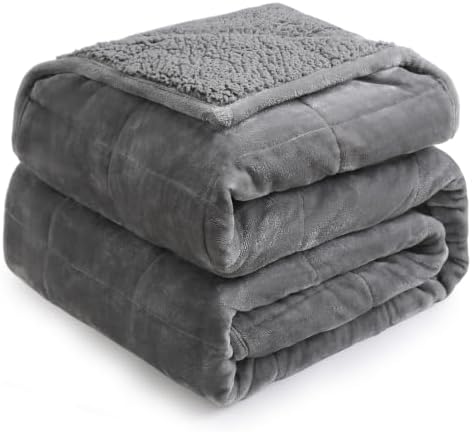 Cottonblue Sherpa Fleece Weighted Blanket for Adults 15 lbs 48x72in Soft by Cottonblue