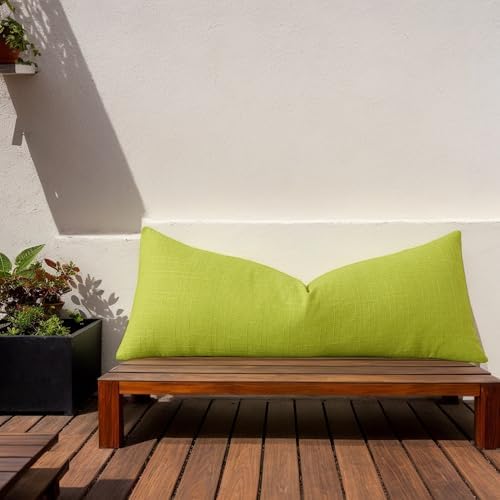 Kevin Textile Outdoor Waterproof 14”x36” Lumbar Pillow Cover 1 Pack, Green - Image 5