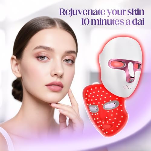 Red Light Therapy for Face, 7 Color LED Face Mask, Cordless Rechargeable - Image 6