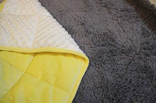 ALANSMA Reversible Weighted Blanket for All Season, Luxury Velvet, Warm and Cool, Adult 10Lb Yellow Weighted Blanket, Enjoy Sleeping Anywhere(Light Yellow,48"x72" 10lbs) - Image 3