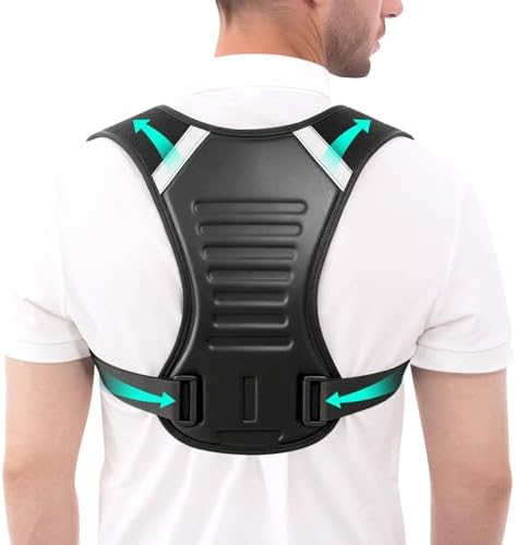 Back Brace Posture Corrector for Women Men Shoulder Support Straightener Pain Relief Upper Spine Hunchback Thoracic Device Plus Size Straps Correction Fixer Trainer Best Straight Black Large/X-Large by YCCTVAR