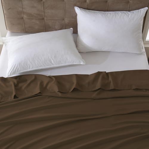 ZPECC Twin Flat Sheet Only 1 Pack, Durable Brown Top Bed Sheets Hypoallergenic Soft Brushed Microfiber Color-Coded Label, 66"x96" - Image 7