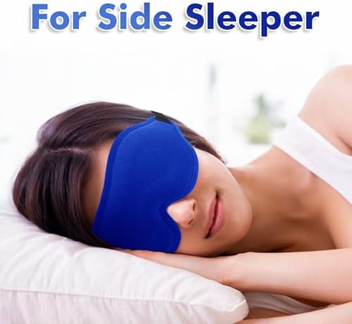 Sleep Mask for Men and Women, Lash Extensions 3D Eye Mask, Blue - Image 2