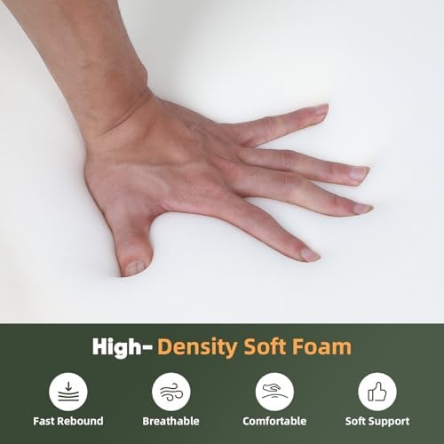 FAHKNS Lash Bed Topper, Ergonomic Lash Bed Foam Topper, High Density Foam Massage Table Pad, Curvy Esthetician, Washable Massage Table Padding Cushion for Beauty Salon, 70.8in×23.6in, Milky White - Image 5
