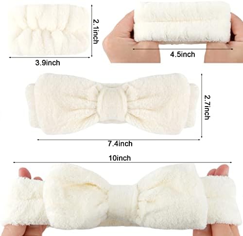 WHAVEL 6PCS Spa Headband and Wristbands Set for Washing Face Makeup - Image 6