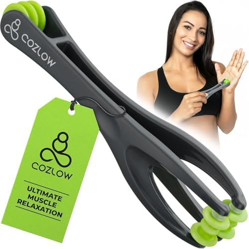 Dual Finger Massager - Hand Massage Tool for Knuckles, Palm, Wrist - 2 PK by Cozlow