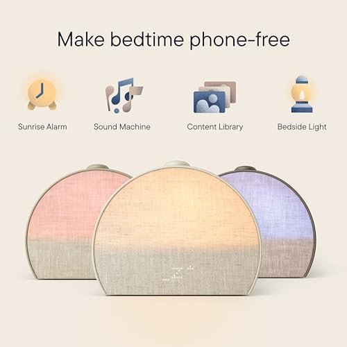 Hatch Restore 3 Sunrise Alarm Clock, Sound Machine, Smart Light (Putty) - White Noise, Screen-Free Sleep Routine (Pack of 2) - Image 2