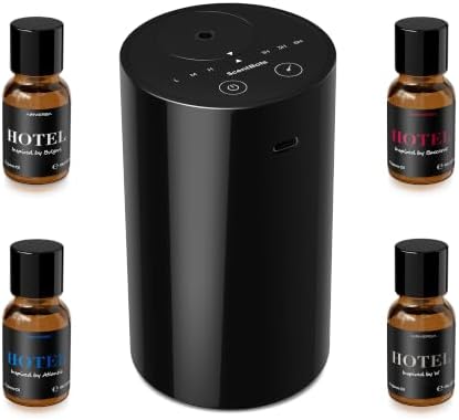 ANZ Waterless Essential Oil Diffuser Starter Kit, Black by ScentBots
