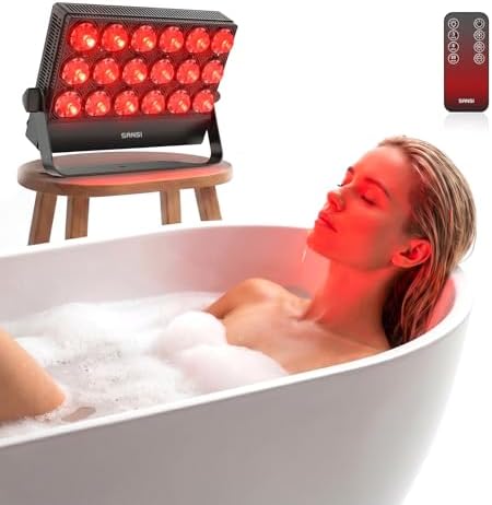 SANSI Red Light Therapy for Face Body, Waterproof Shower Infrared Light by SANSI