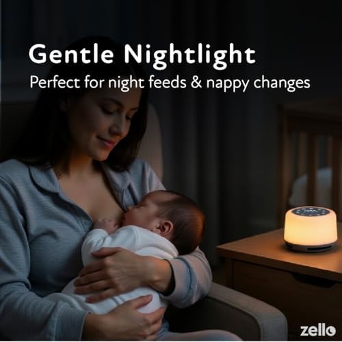 Zello | Original White Noise Machine for Babies & Adults | 30 Sounds | 7 Colour Night Light | Sleep Timer | USB Rechargeable | White Noise Machine Baby | Sleep Aid - Image 4