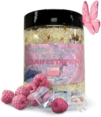 Manifestation Bath Salts – Dead Sea Salt Bath Soak for Intentions, Spiritual Cleansing & Ritual Use 12oz by TheGoddessofFlame