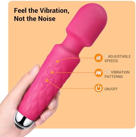 Handheld Massager,Power Wand Wireless Rechargeable Vibrating Massager, Body Massaging for Woman and Back Neck Muscle Aches (Pink) - Image 2