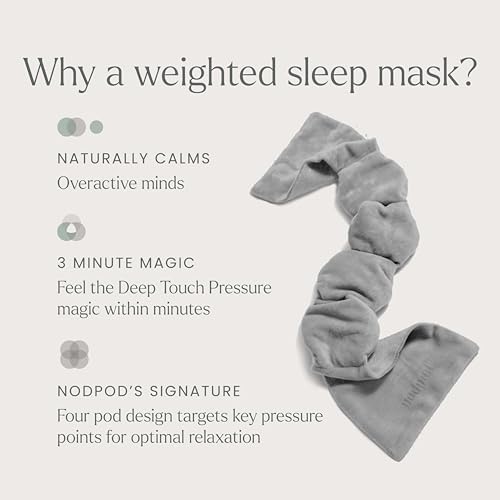 nodpod Patented Gentle Pressure Sleep Mask, Weighted Eye Mask - Image 3