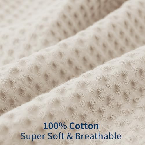 100% Egyptian Cotton 600 TC Waffle Weave Throw Pillow Covers 2 Pack - Image 2