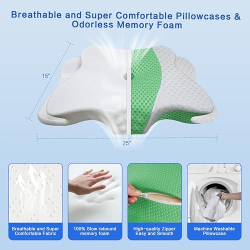 Pain Relief Cervical Pillow for Neck Support,Adjustable Ergonomic Pillow - Image 6