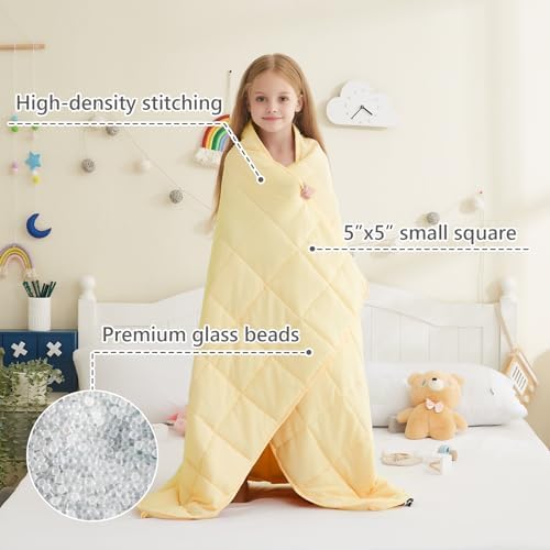 L'AGRATY Weighted Blanket - 40"x60" 10lbs Breathable Weighted Blanket Microfiber Material with Glass Beads - Image 3