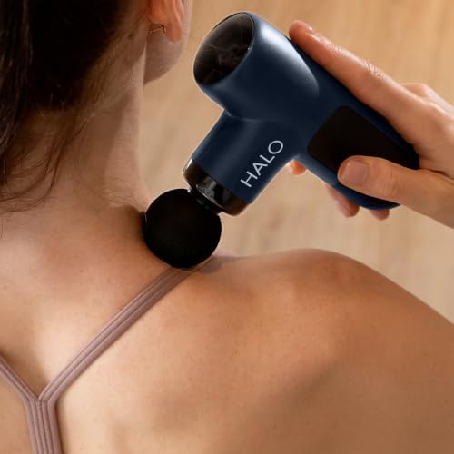 Halo Compact Percussion Massager | Portable Muscle Massage Gun with 4 Attachments, 4 Speed Settings & Smart Mode, Rechargeable Percussion Massage Device for Deep Tissue Relief - Image 2