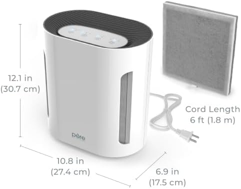 Pure Enrichment PureZone Air Purifier for Bedroom & Living Room, 4-Stage Filtration & UV-C Light, H13 HEPA Filter Helps Remove Bacteria, Pet Hair Dander, Allergens, Germs, Smoke, Dust (White) - Image 6