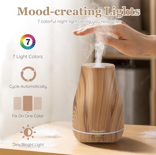 Homeweeks Essential Oil Diffuser for Room 100 ML 1 Pack - Image 4