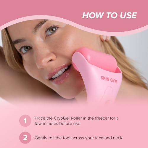 SKIN GYM Ice Roller for Face, CryoGel Cooling Facial Roller for Puffiness, Redness, Skin Firming & Depuffing, Cryotherapy Skin Care Tool - Image 5