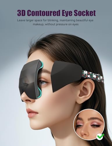 Sleep Mask for Side Sleeper Women Men, EVA BELLE Eye Mask for Sleeping Light Blocking, 3D Sleeping Mask Blackout, Soft Breathable Eye Shade Cover with Adjustable Elastic Strap for Travel Home Nap Rest - Image 2