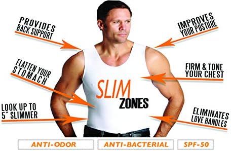 Insta Slim Mens Compression Sleeveless V Neck Muscle Shirt- Slimming Body Shaper Undershirt - Image 6
