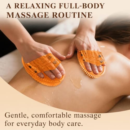 2 Pcs Meridian Massage Brush, Gua Sha Body Brush for Belly, Back & Legs - Image 2